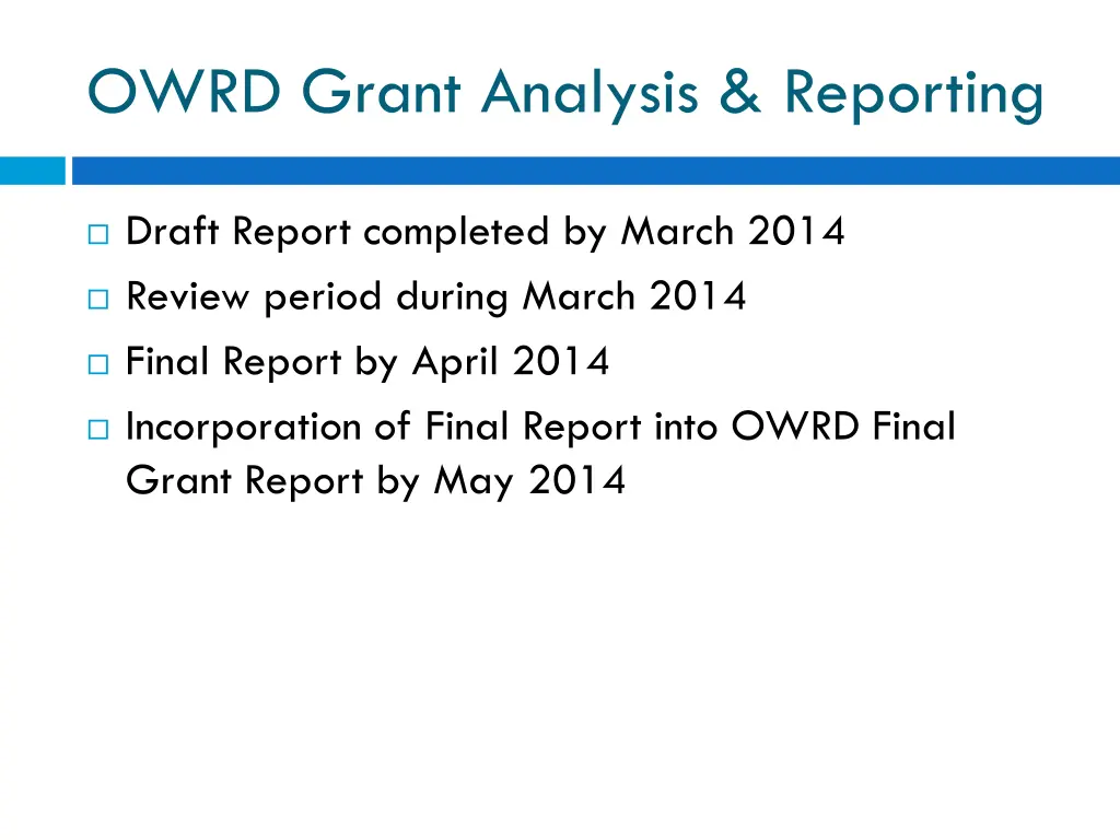 owrd grant analysis reporting 5