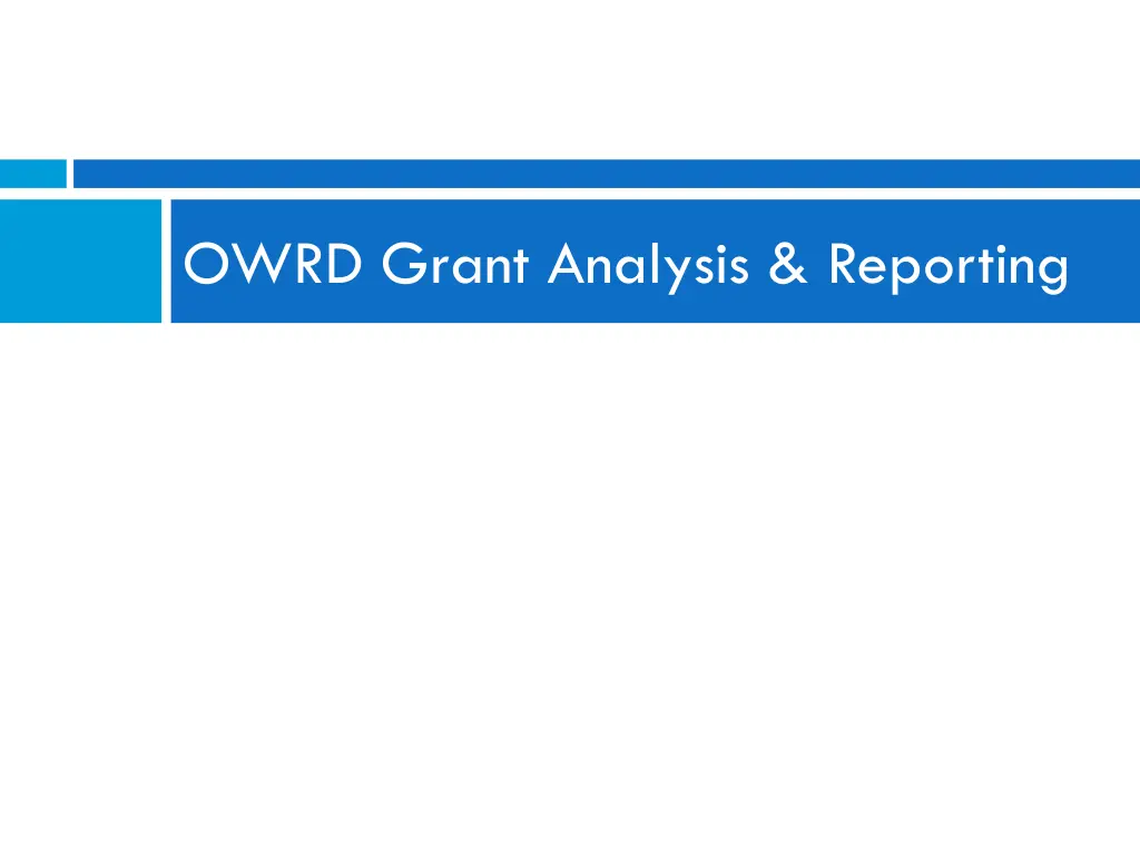 owrd grant analysis reporting