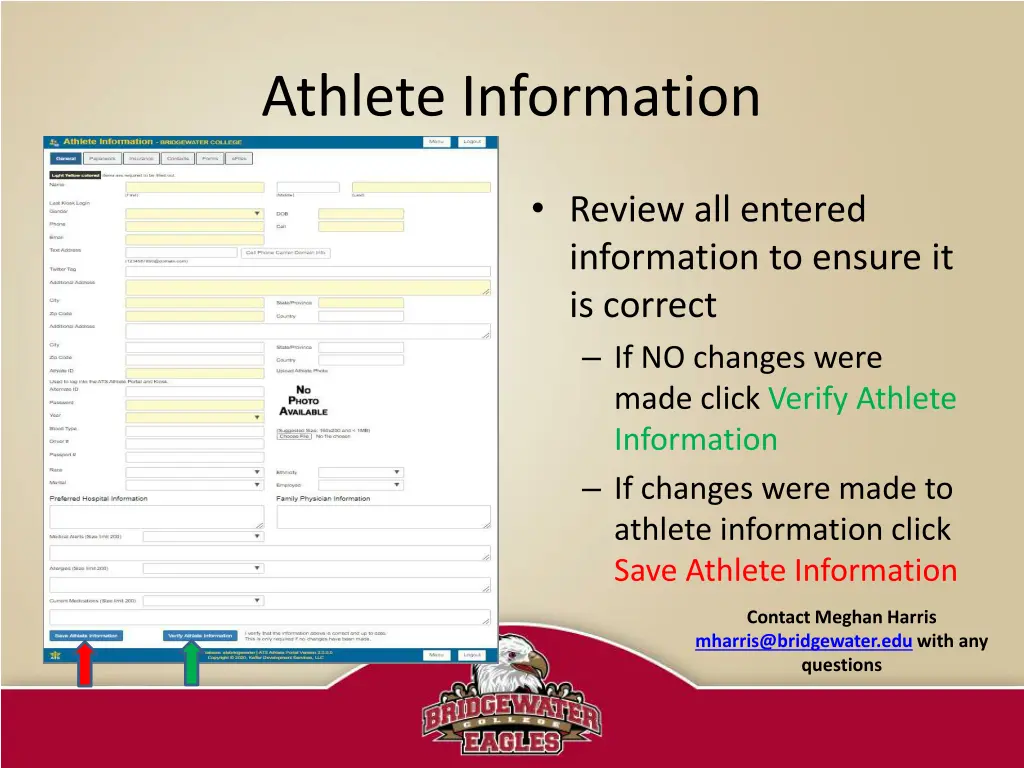 athlete information