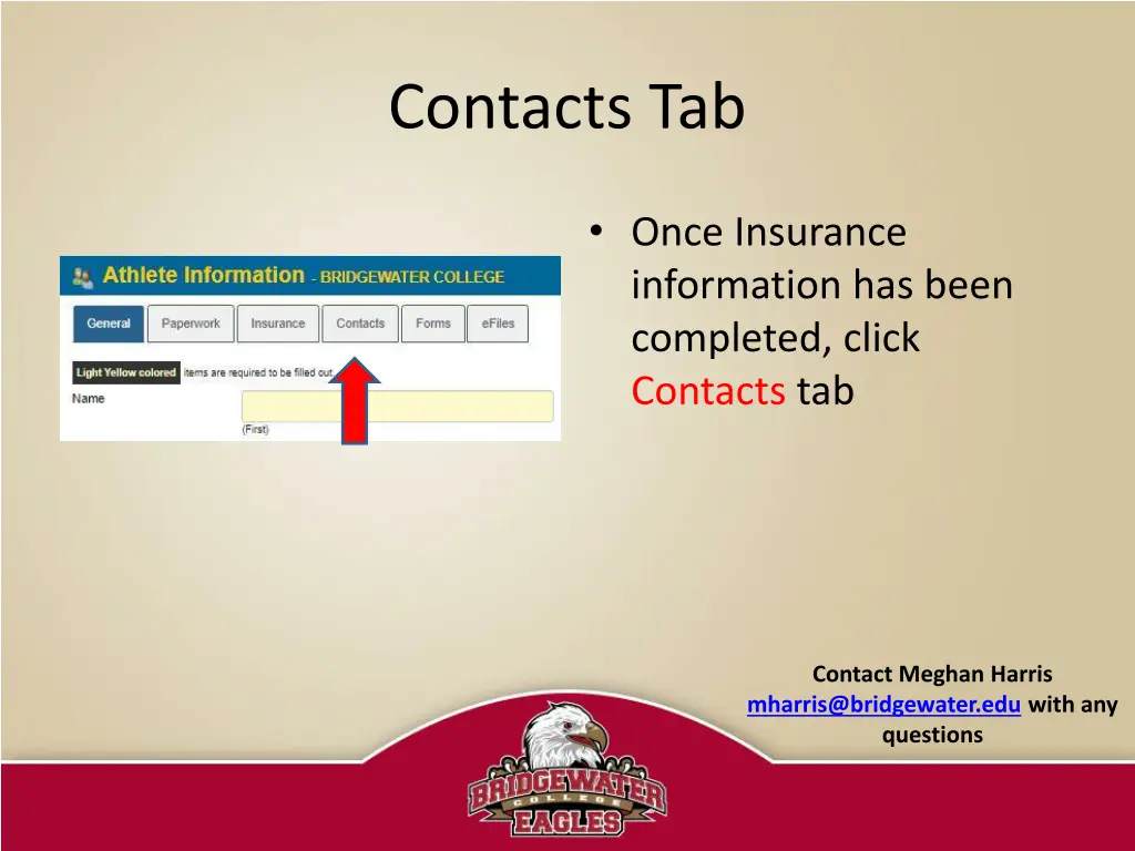 contacts tab