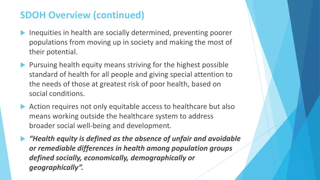 sdoh overview continued
