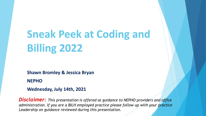 sneak peek at coding and billing 2022