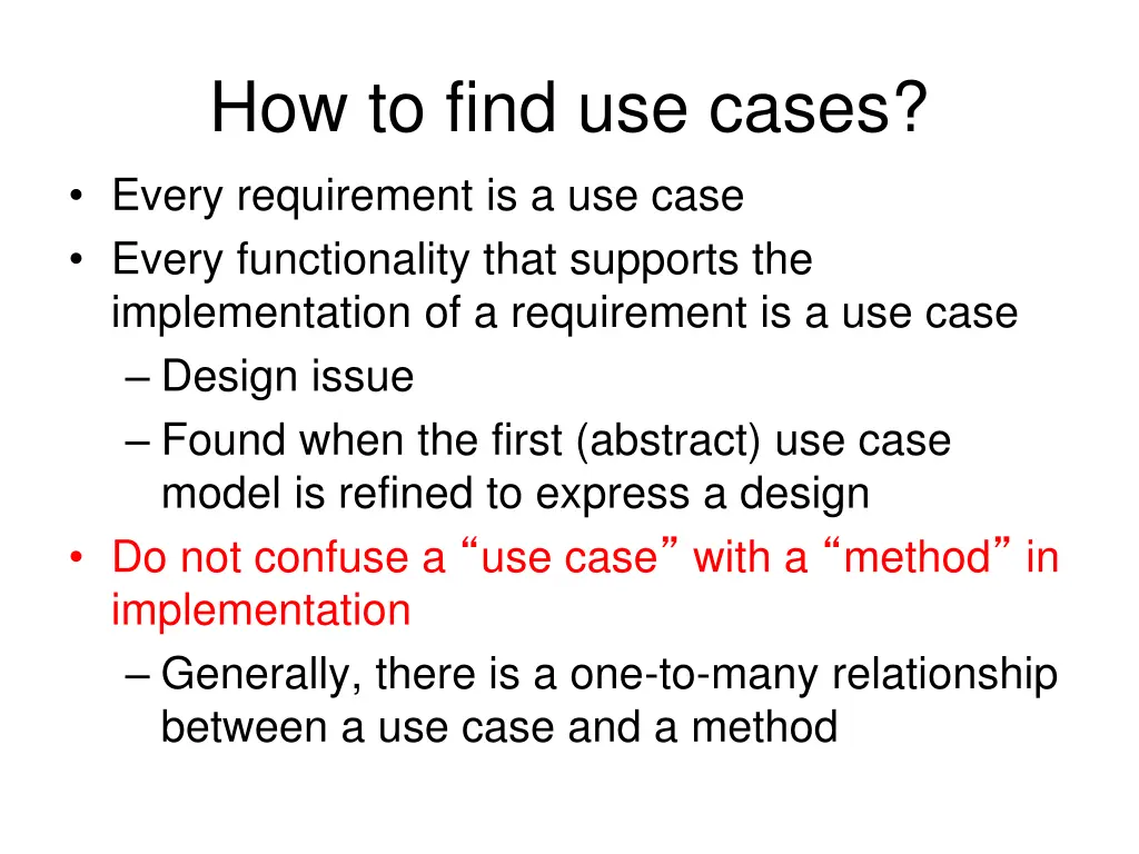 how to find use cases every requirement