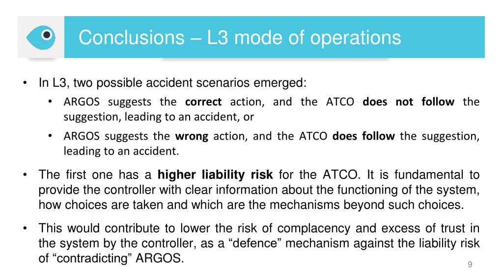 conclusions l3 mode of operations 1