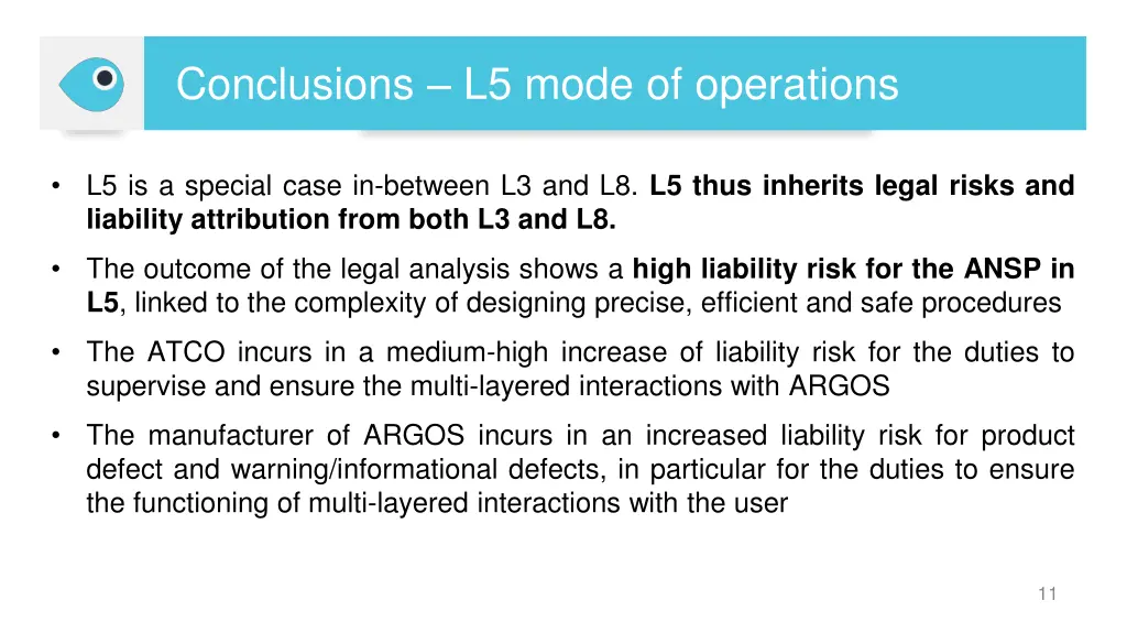 conclusions l5 mode of operations