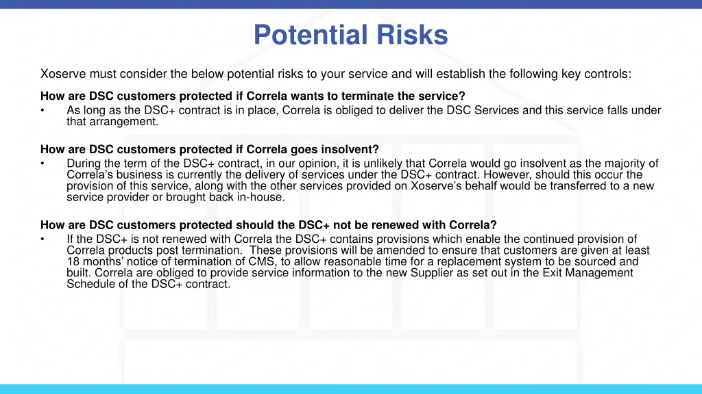 potential risks