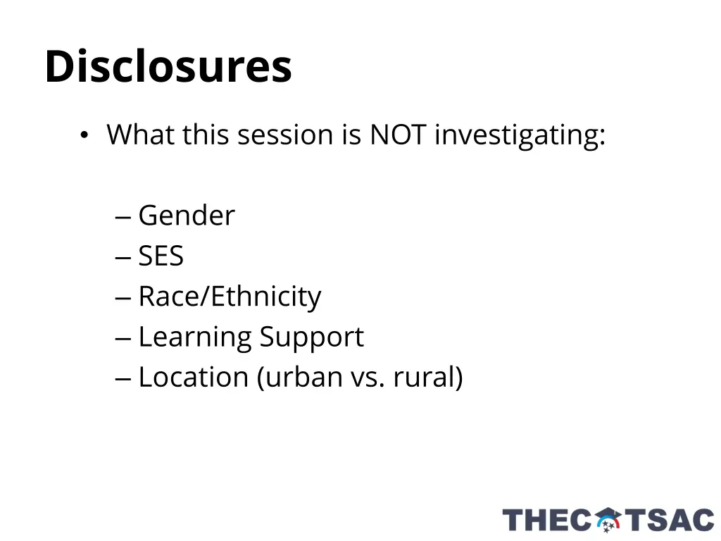 disclosures