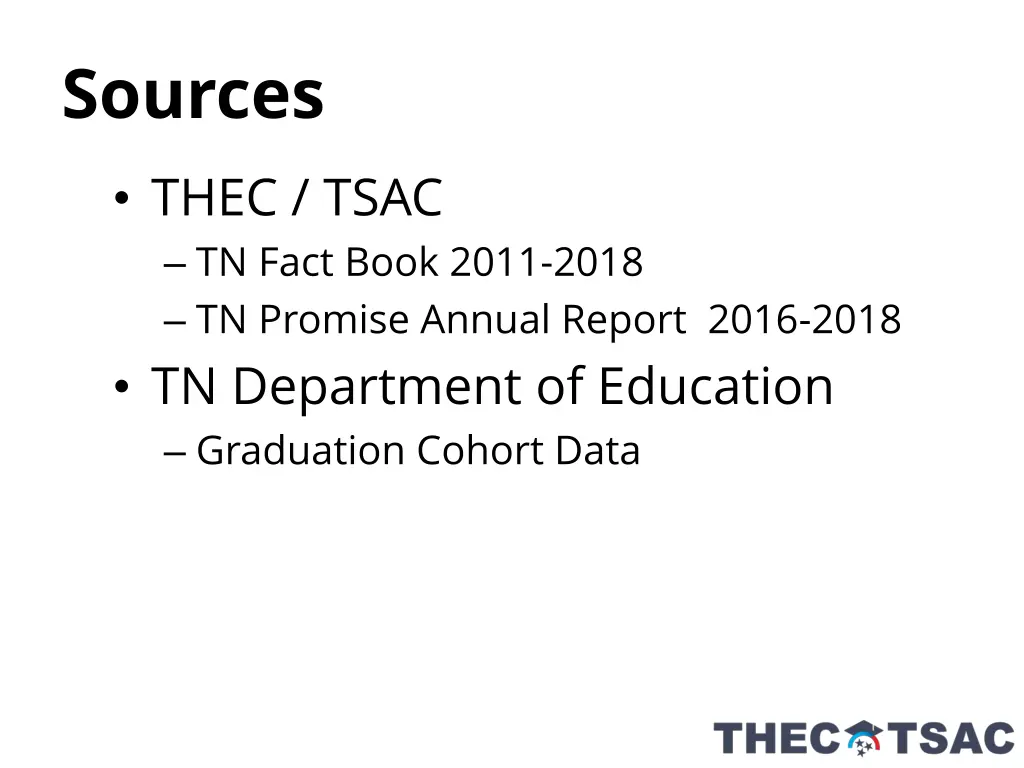 sources thec tsac tn fact book 2011 2018