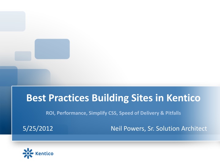best practices building sites in kentico