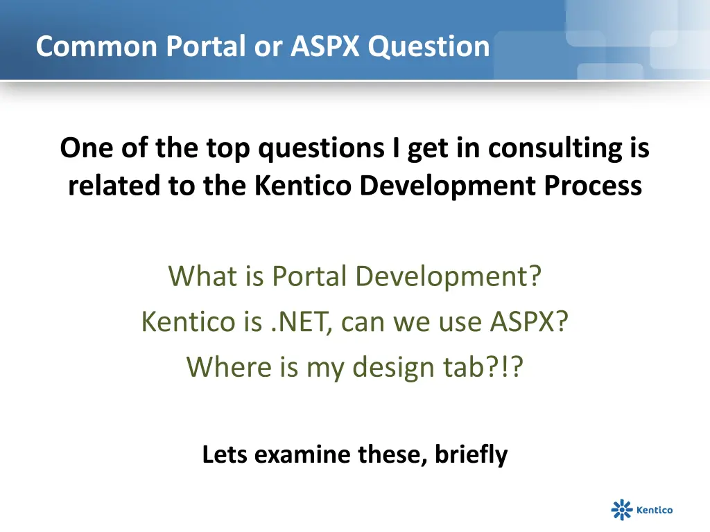 common portal or aspx question