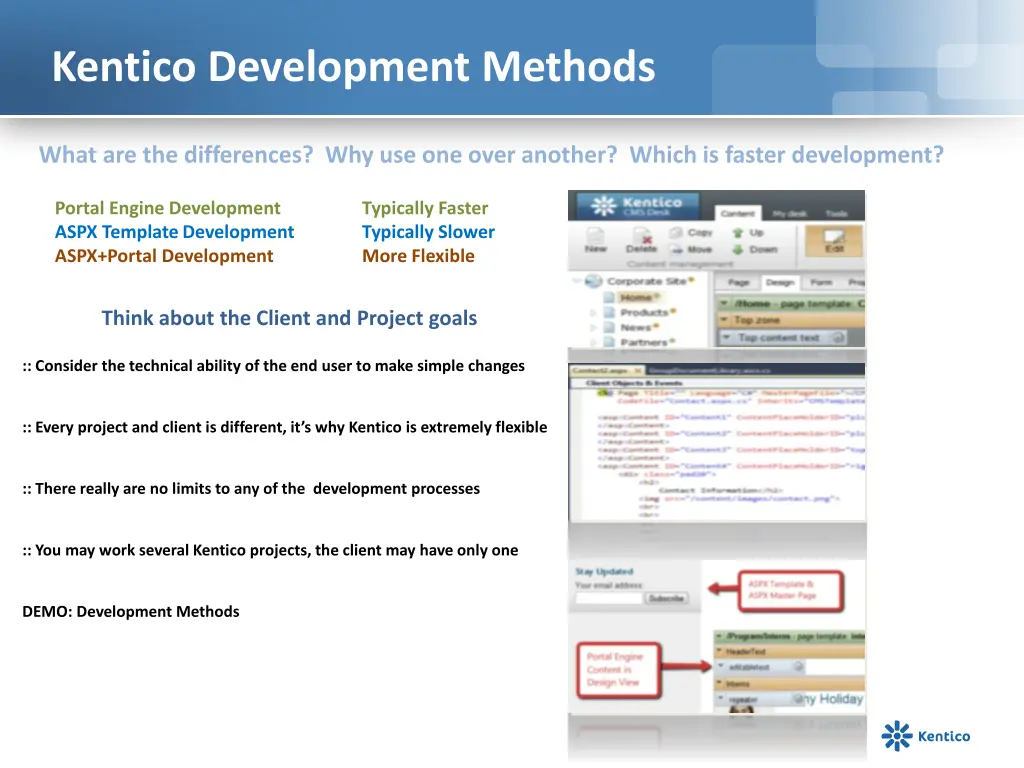 kentico development methods 2