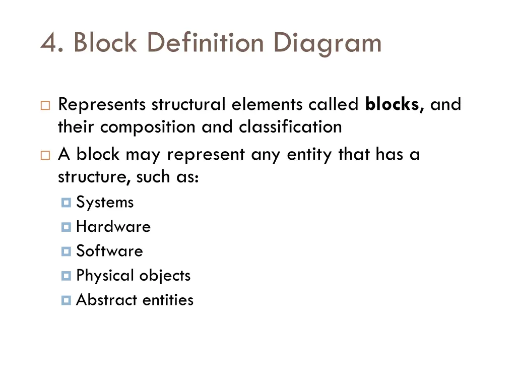 4 block definition diagram