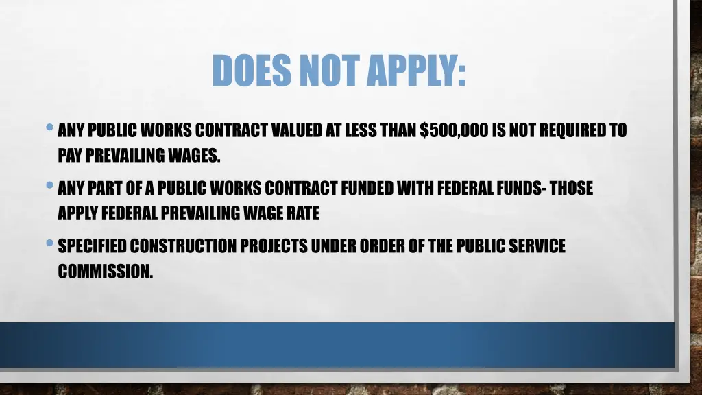does not apply