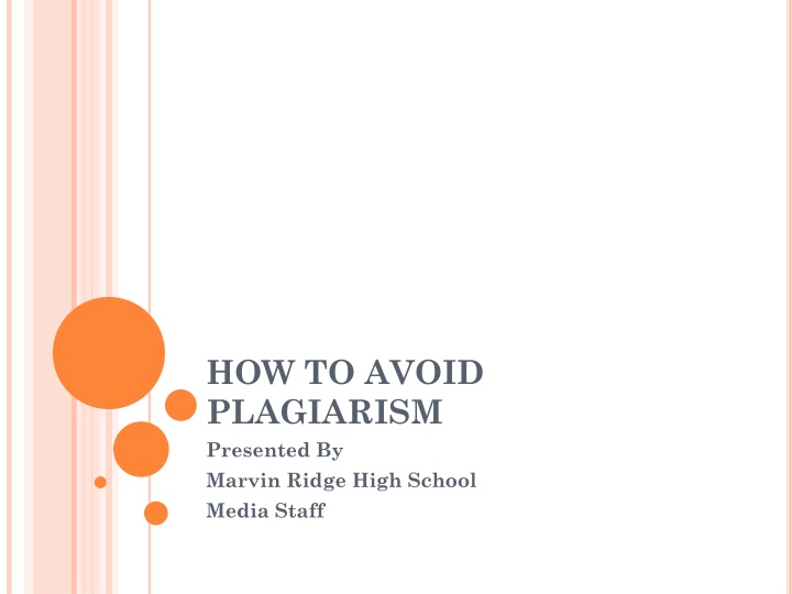 how to avoid plagiarism presented by marvin ridge