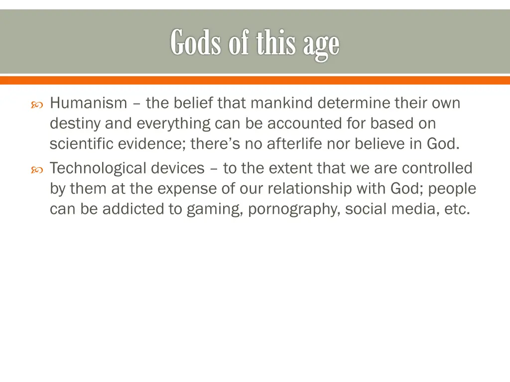 gods of this age