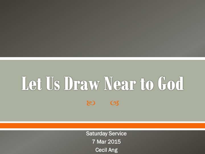 let us draw near to god