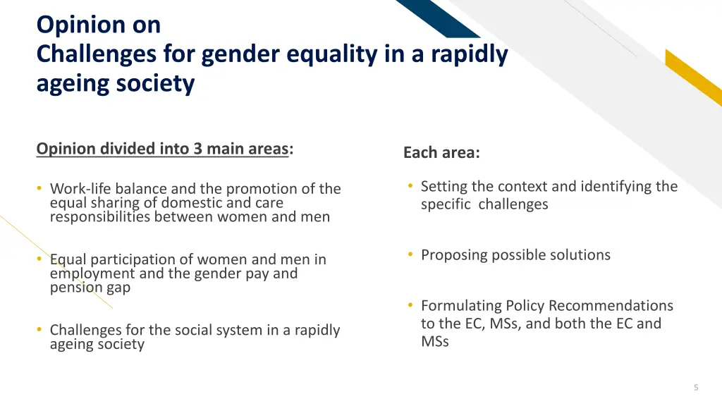 opinion on challenges for gender equality