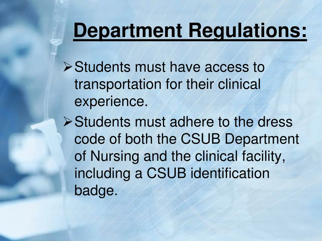 department regulations 2