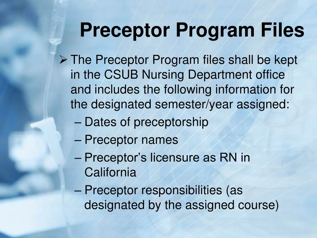 preceptor program files