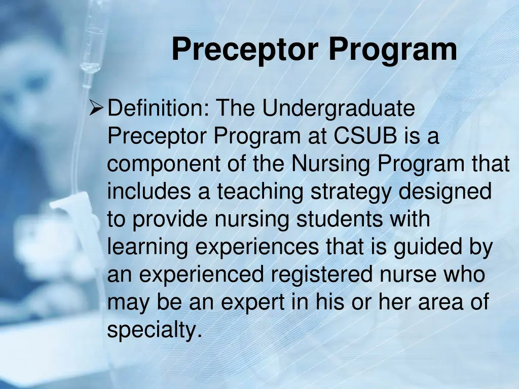 preceptor program