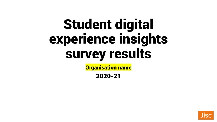 student digital experience insights survey