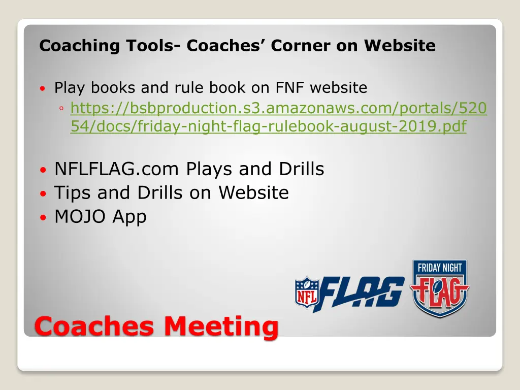 coaching tools coaches corner on website