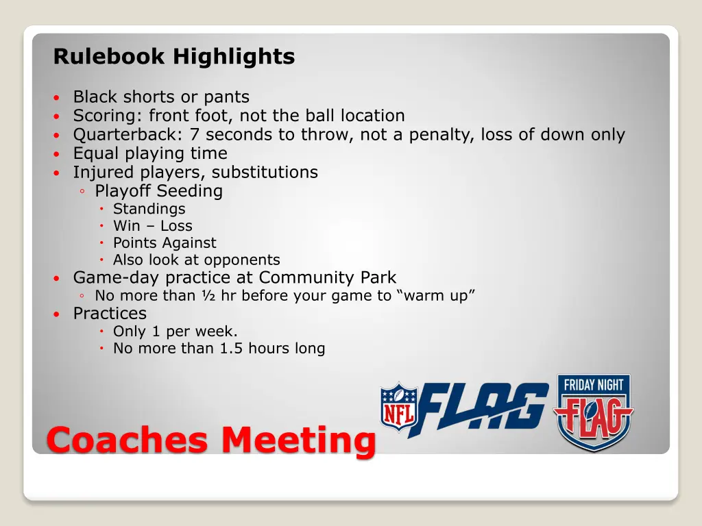 rulebook highlights