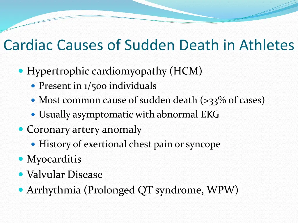 cardiac causes of sudden death in athletes