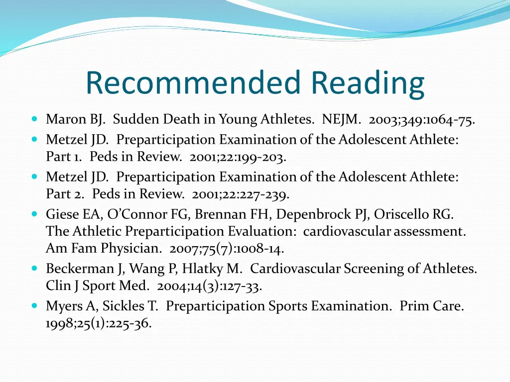 recommended reading