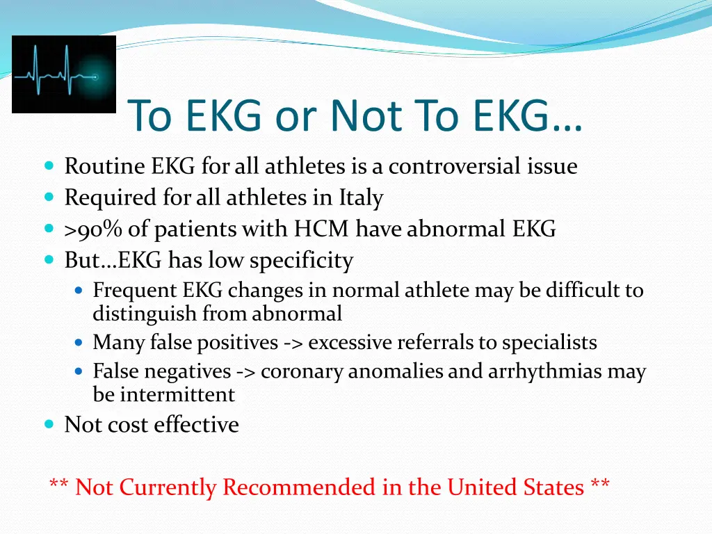 to ekg or not to ekg