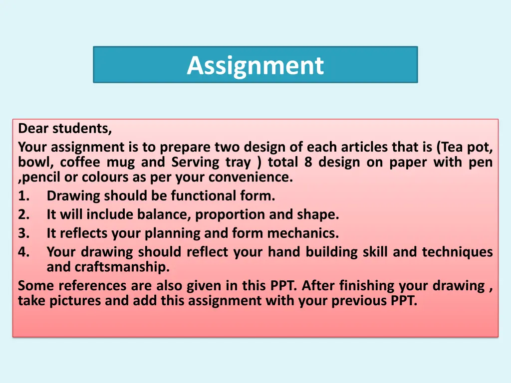 assignment