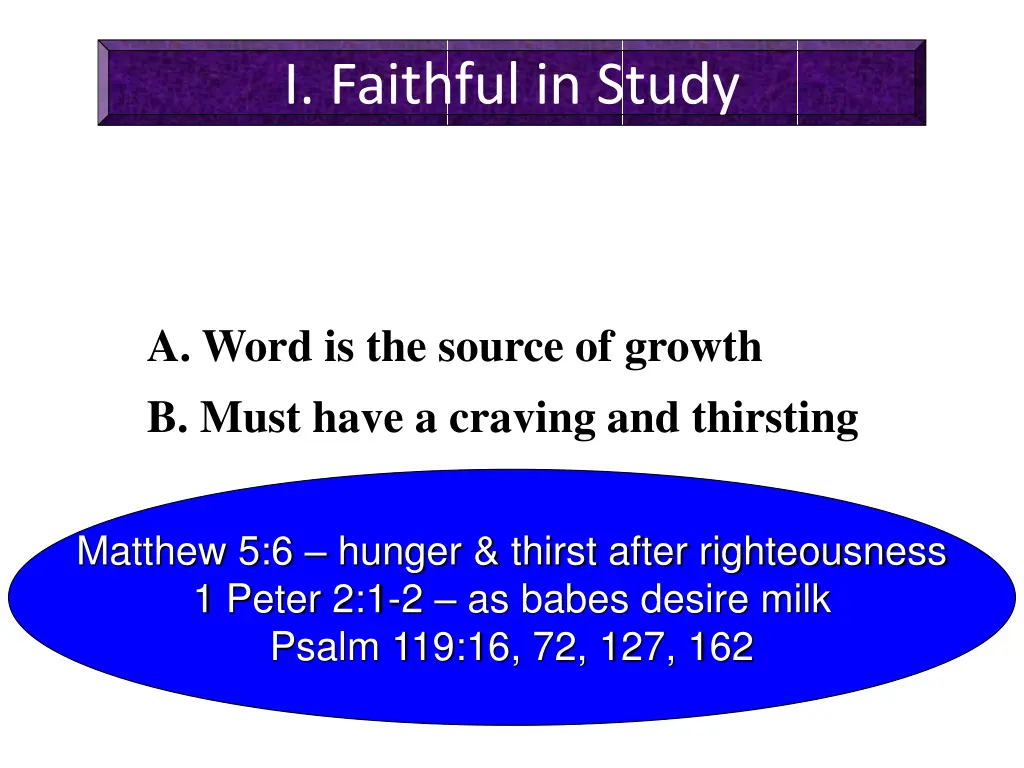 i faithful in study 1