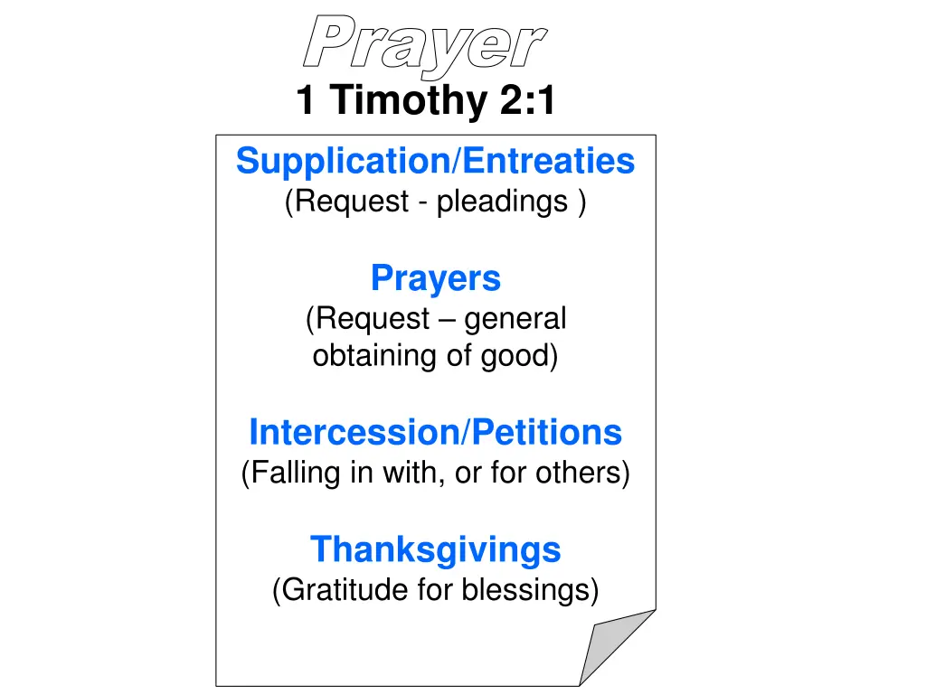 prayer 1 timothy 2 1