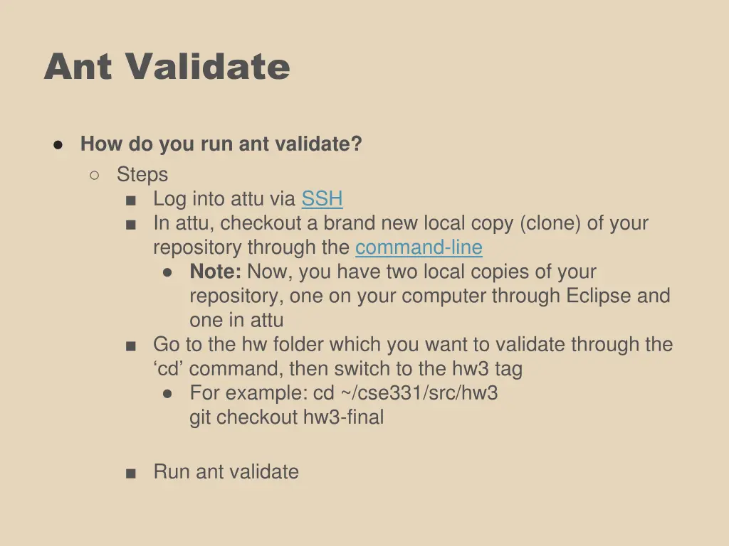 ant validate 2