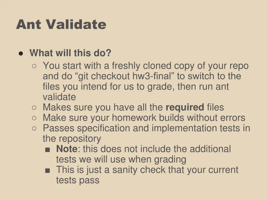 ant validate