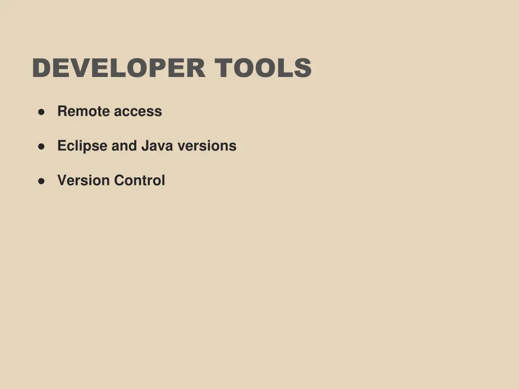 developer tools