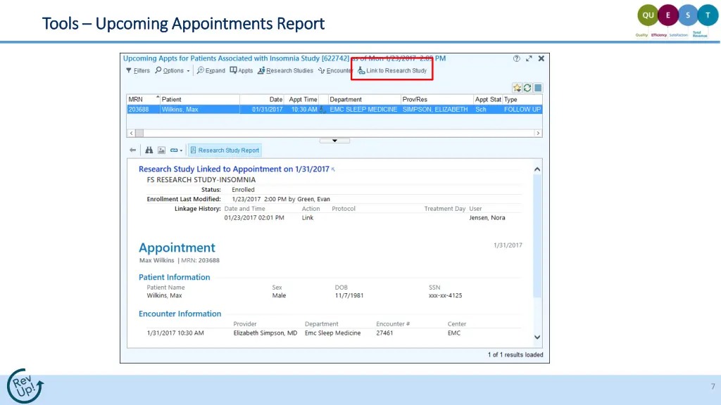 tools tools upcoming appointments report upcoming 1