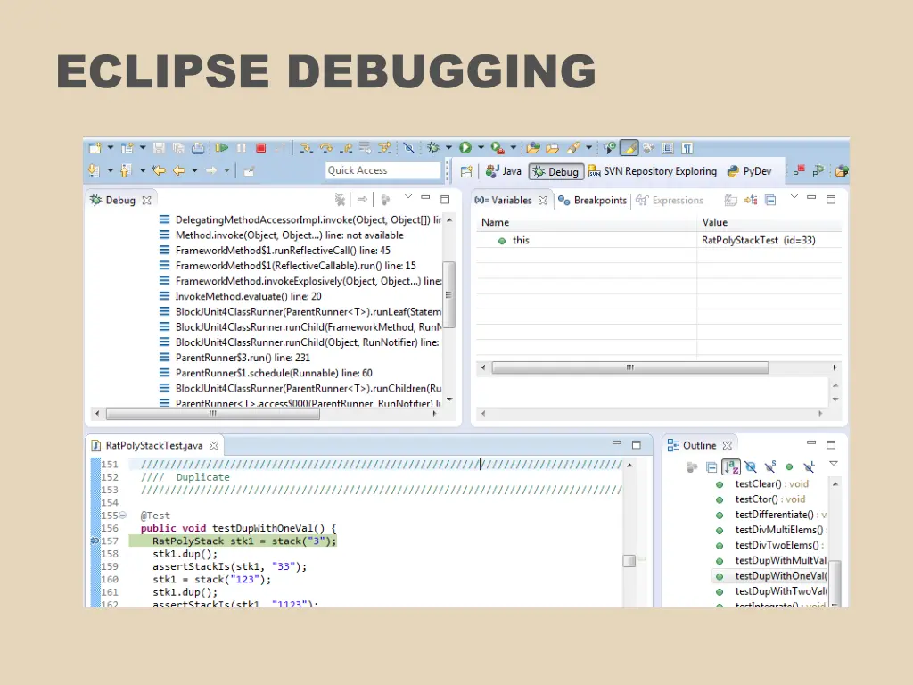 eclipse debugging