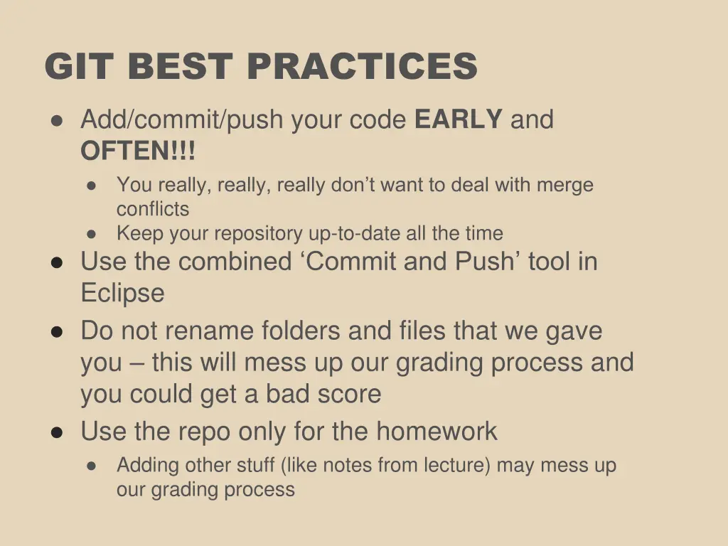 git best practices add commit push your code