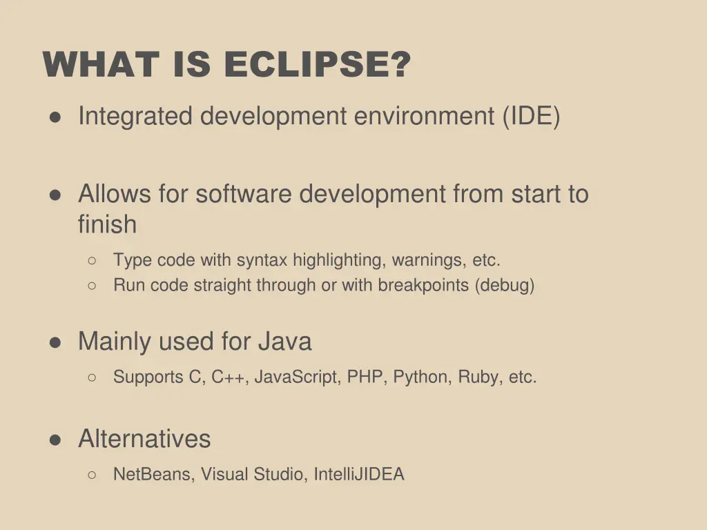 what is eclipse integrated development