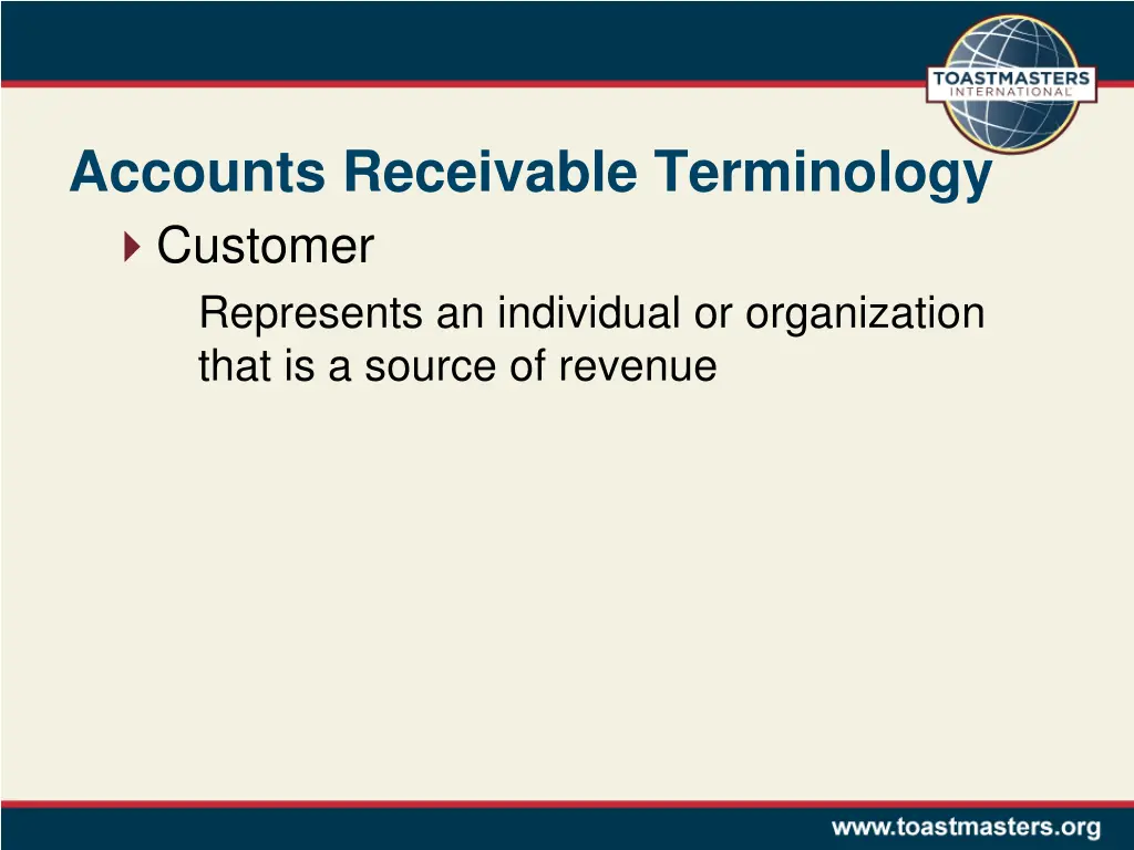 accounts receivable terminology customer