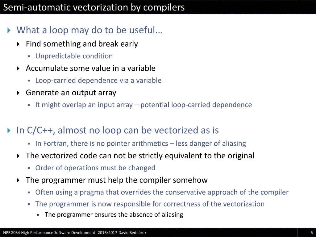 semi automatic vectorization by compilers 5