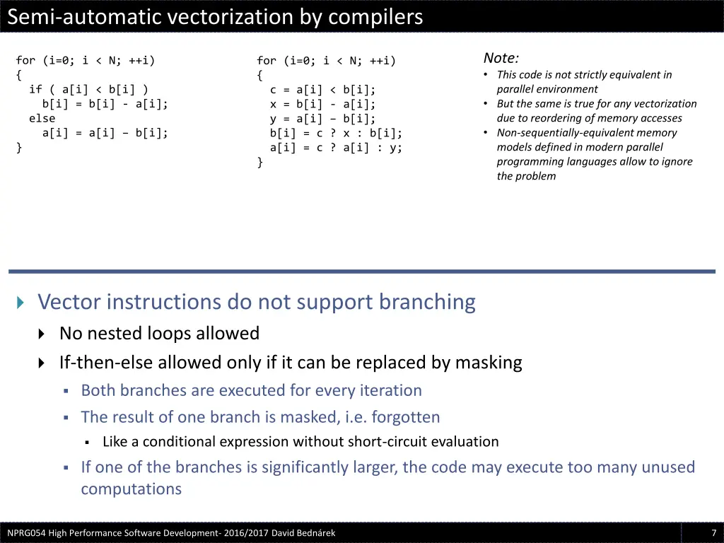 semi automatic vectorization by compilers 6