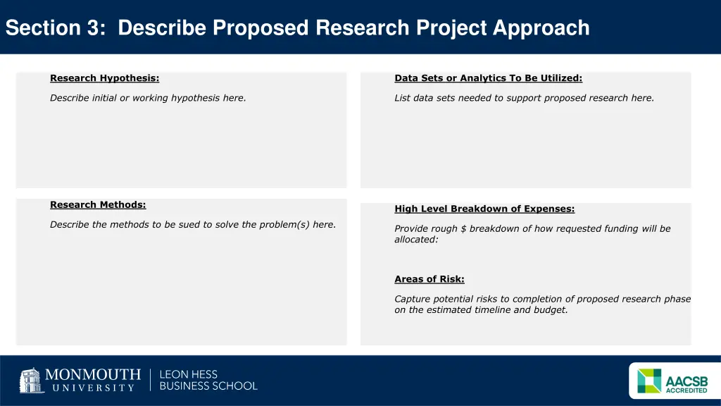 section 3 describe proposed research project
