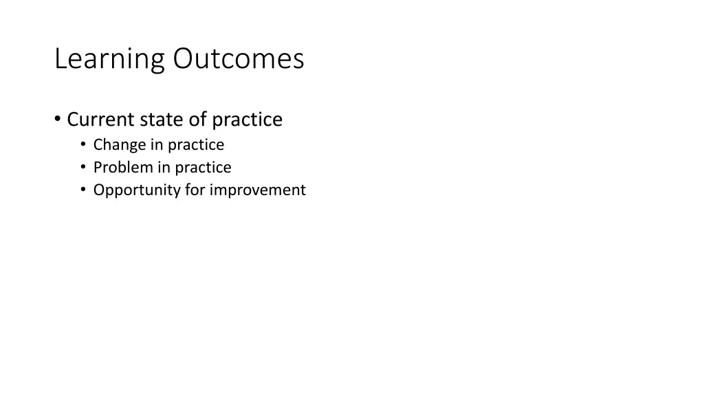 learning outcomes 1