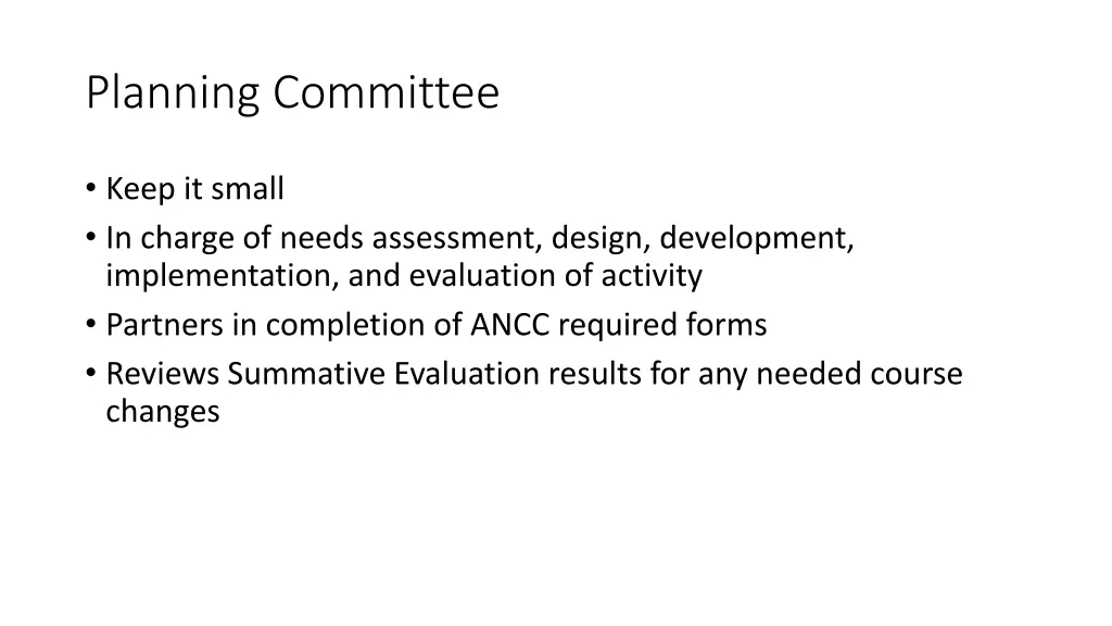 planning committee 1