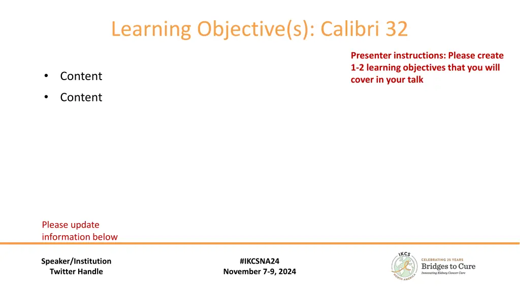 learning objective s calibri 32