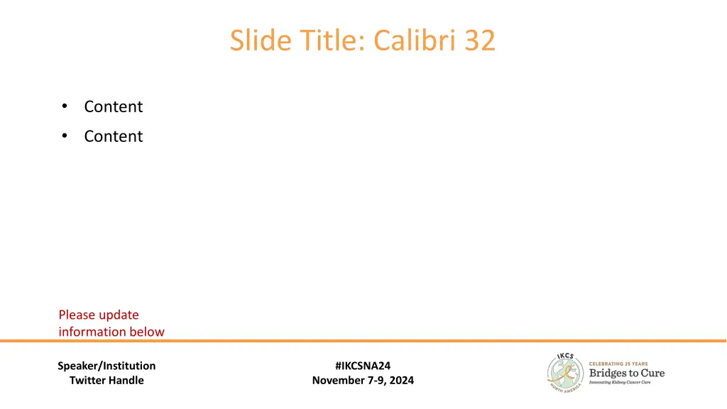 slide title calibri 32