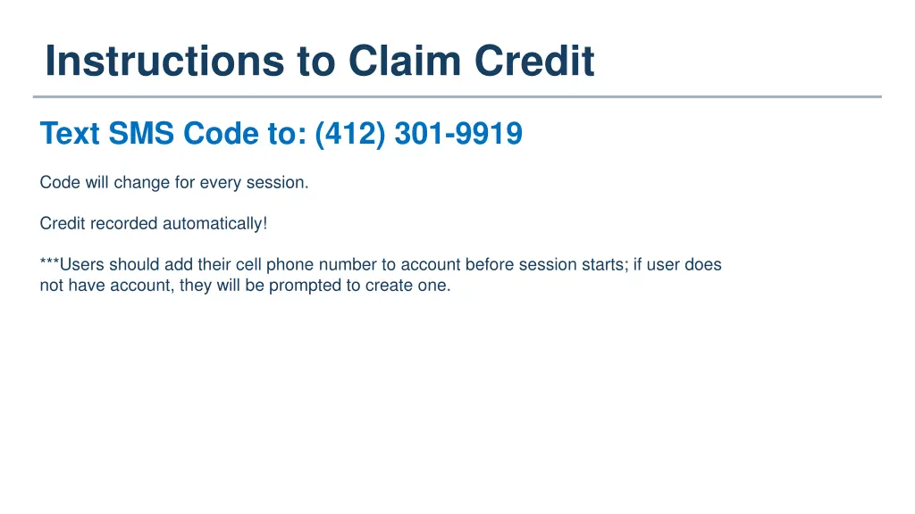 instructions to claim credit