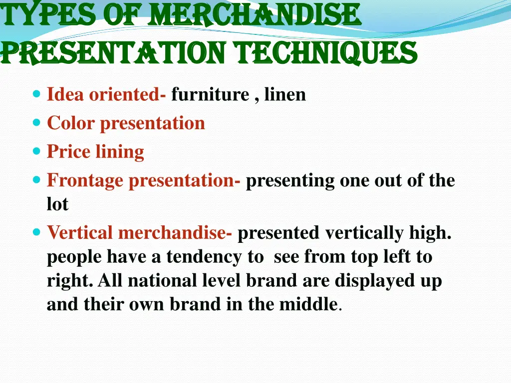 types of merchandise types of merchandise